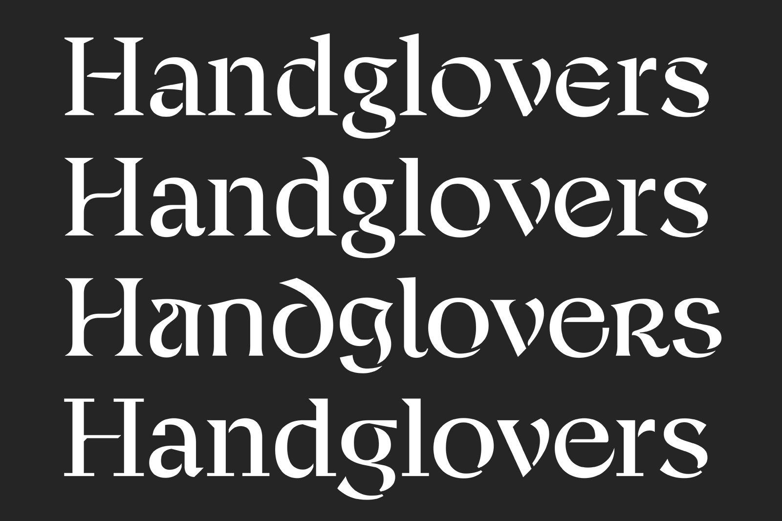 Unused directions for Ad Gefrin’s custom font