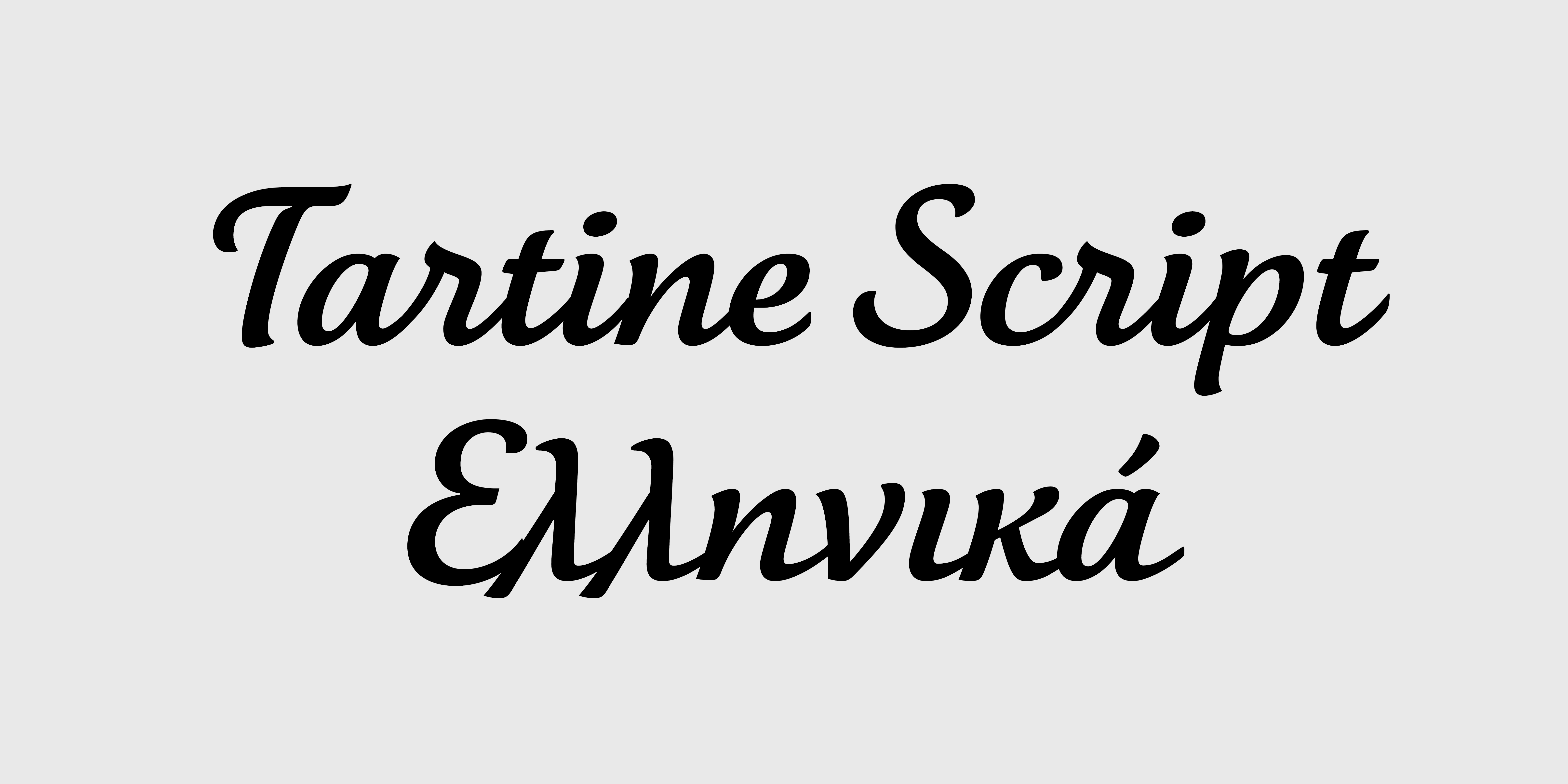 Tartine Script Pro specimen
