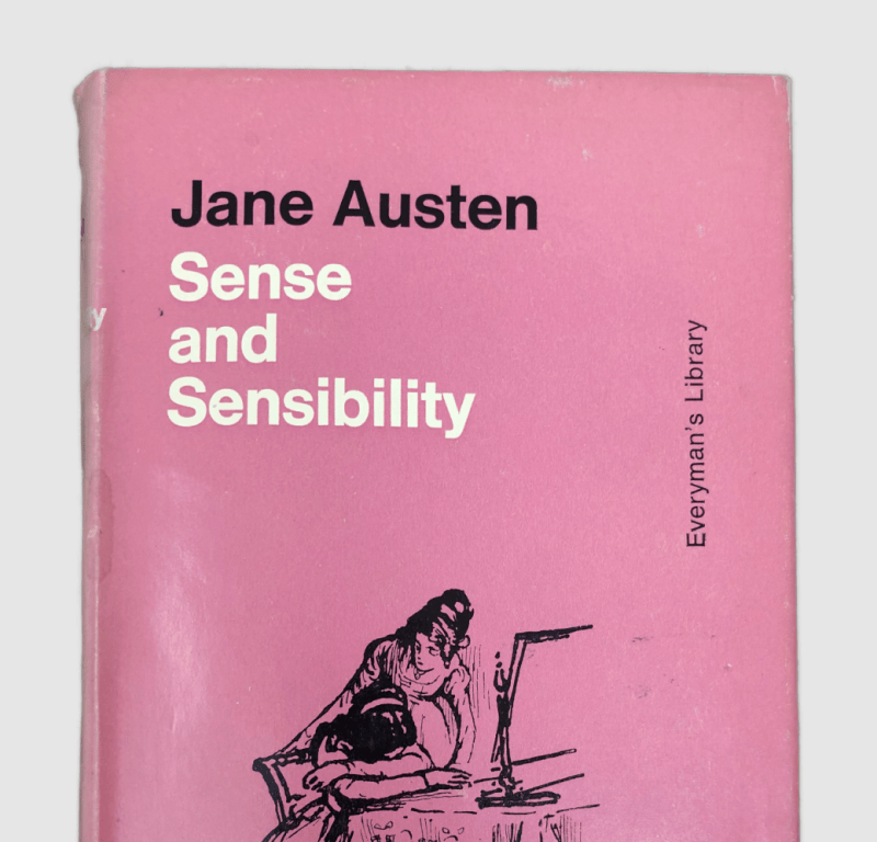 A Jane Austen novel cover set in what looks like Helvetica