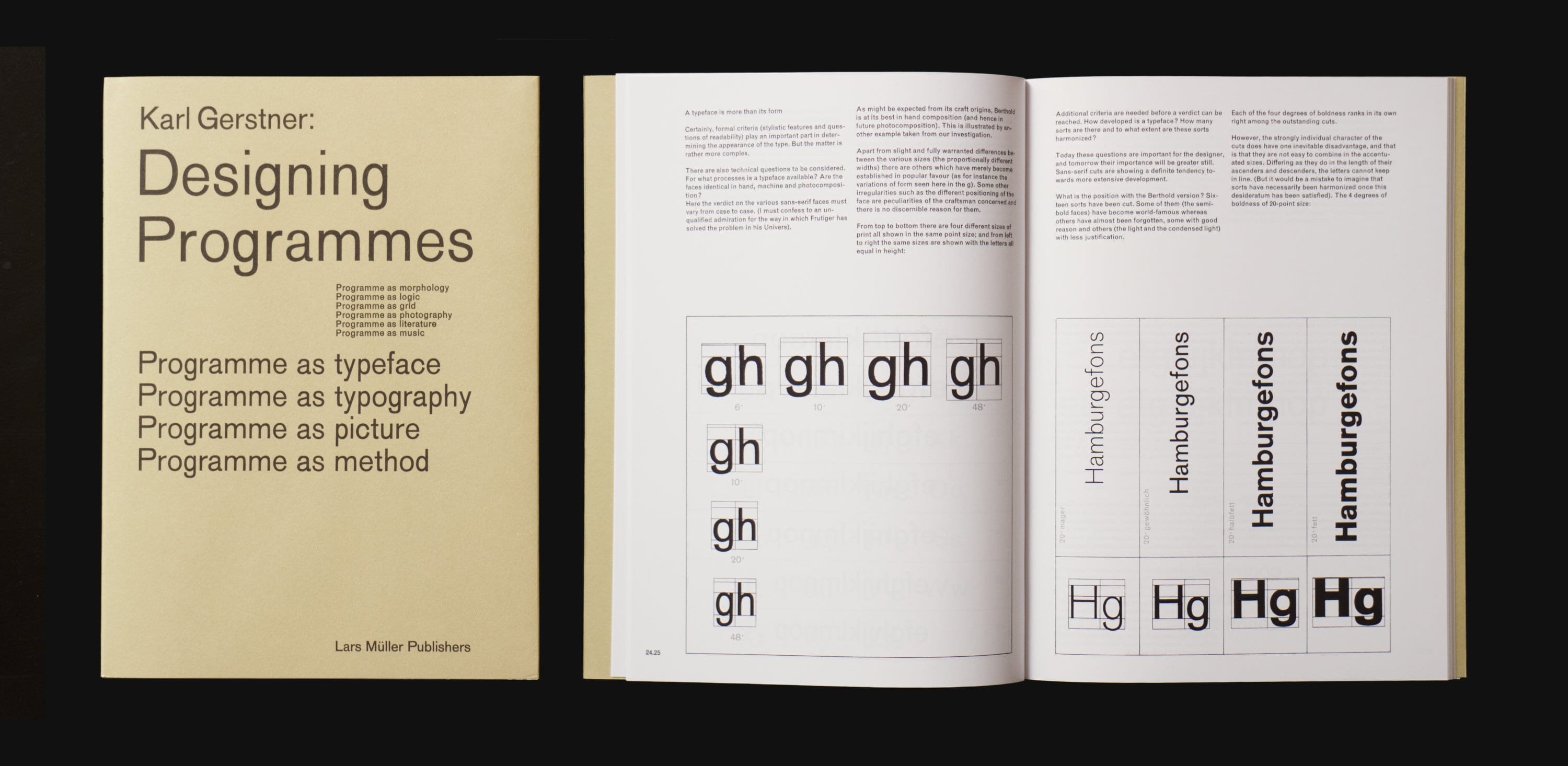 Cover page and inner spread of Karl Gerstner’s ‘Designing Programmes’