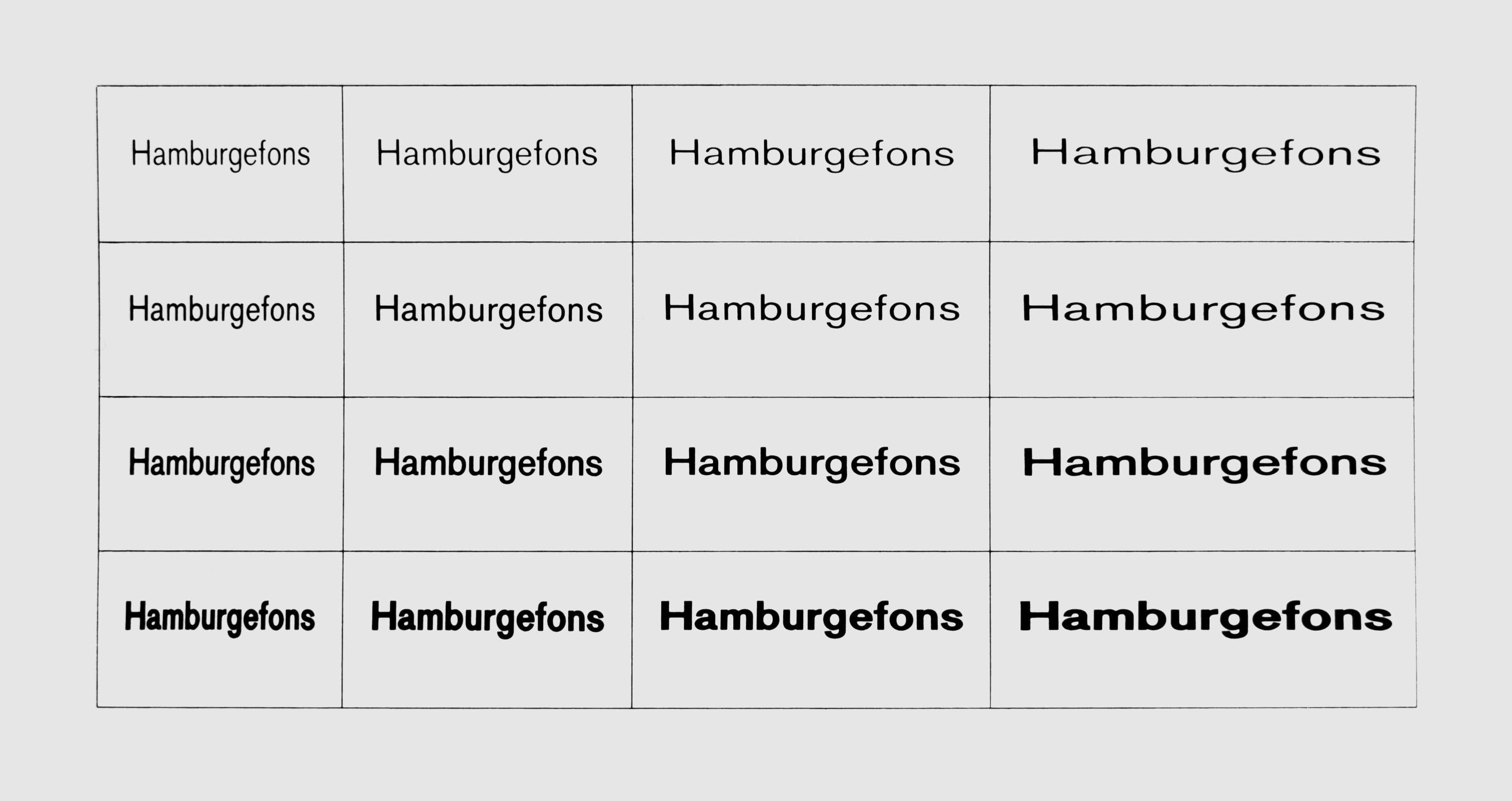 The 16 roman styles of Karl Gerstner’s typeface