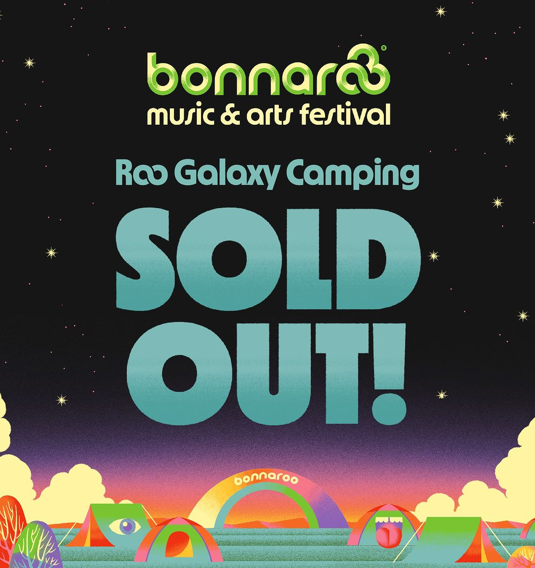 A post from Bonnaroo’s social media featuring large text in MD Bonnachrome alongside the logo and subtitle.