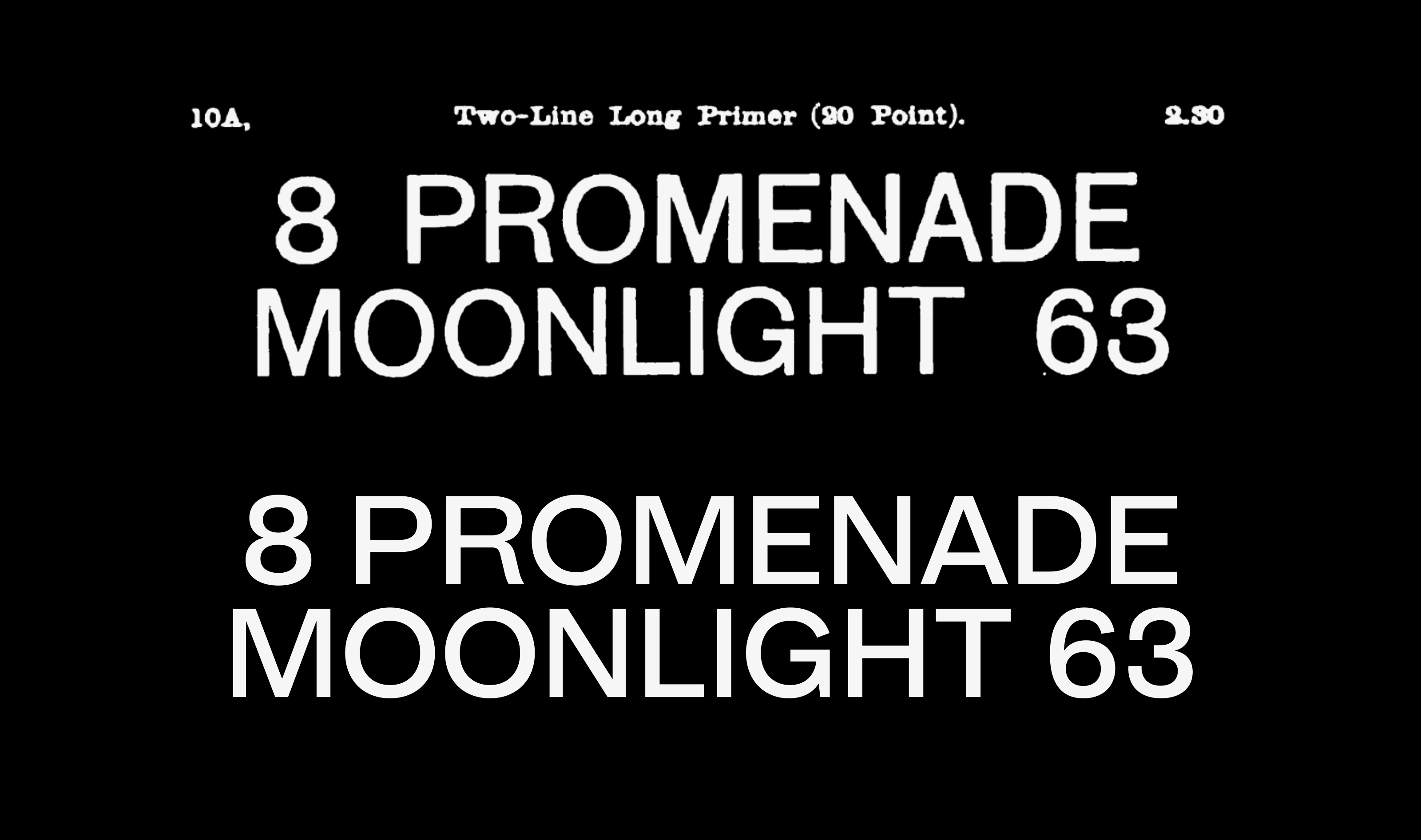 Comparison of numeral widths