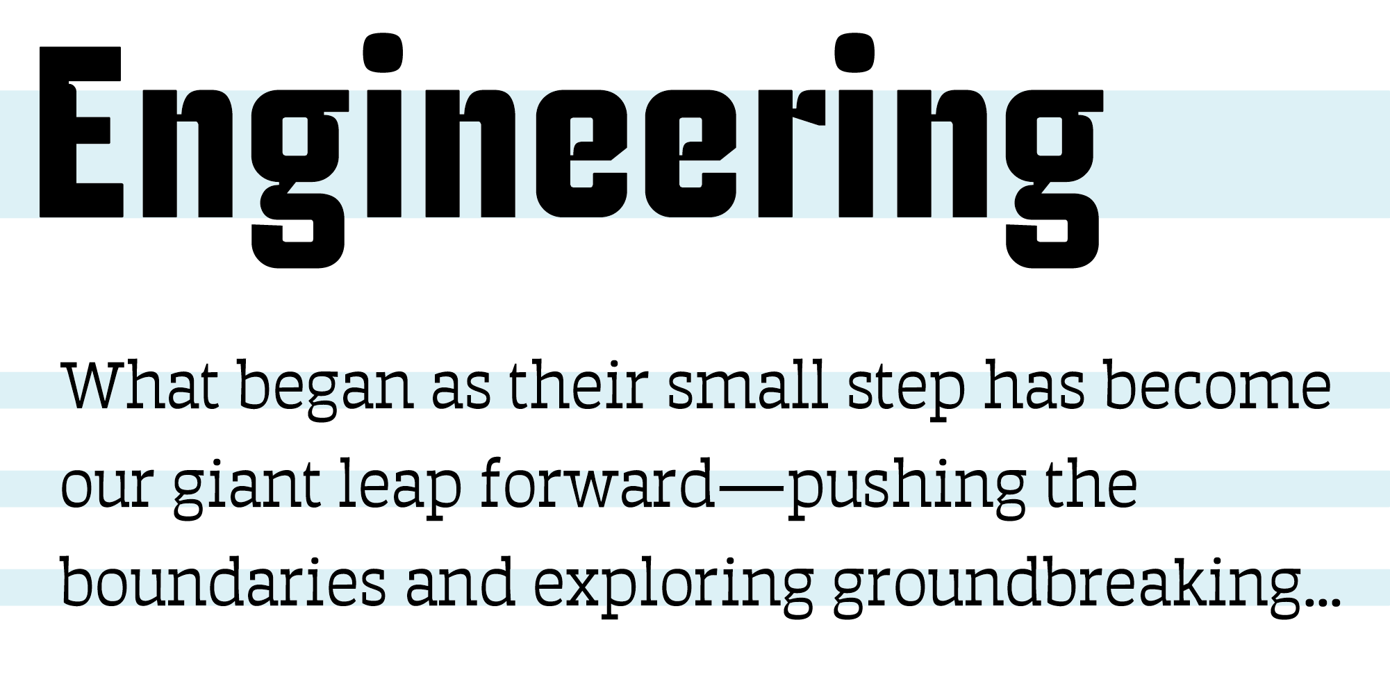 Slab Serif and Sans-Serif example