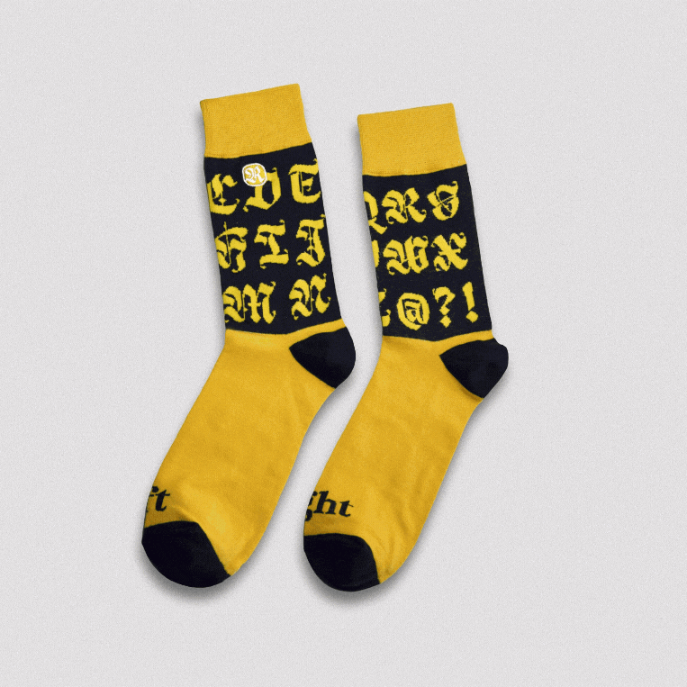 Le Kick Socks - Fraktur Font Design