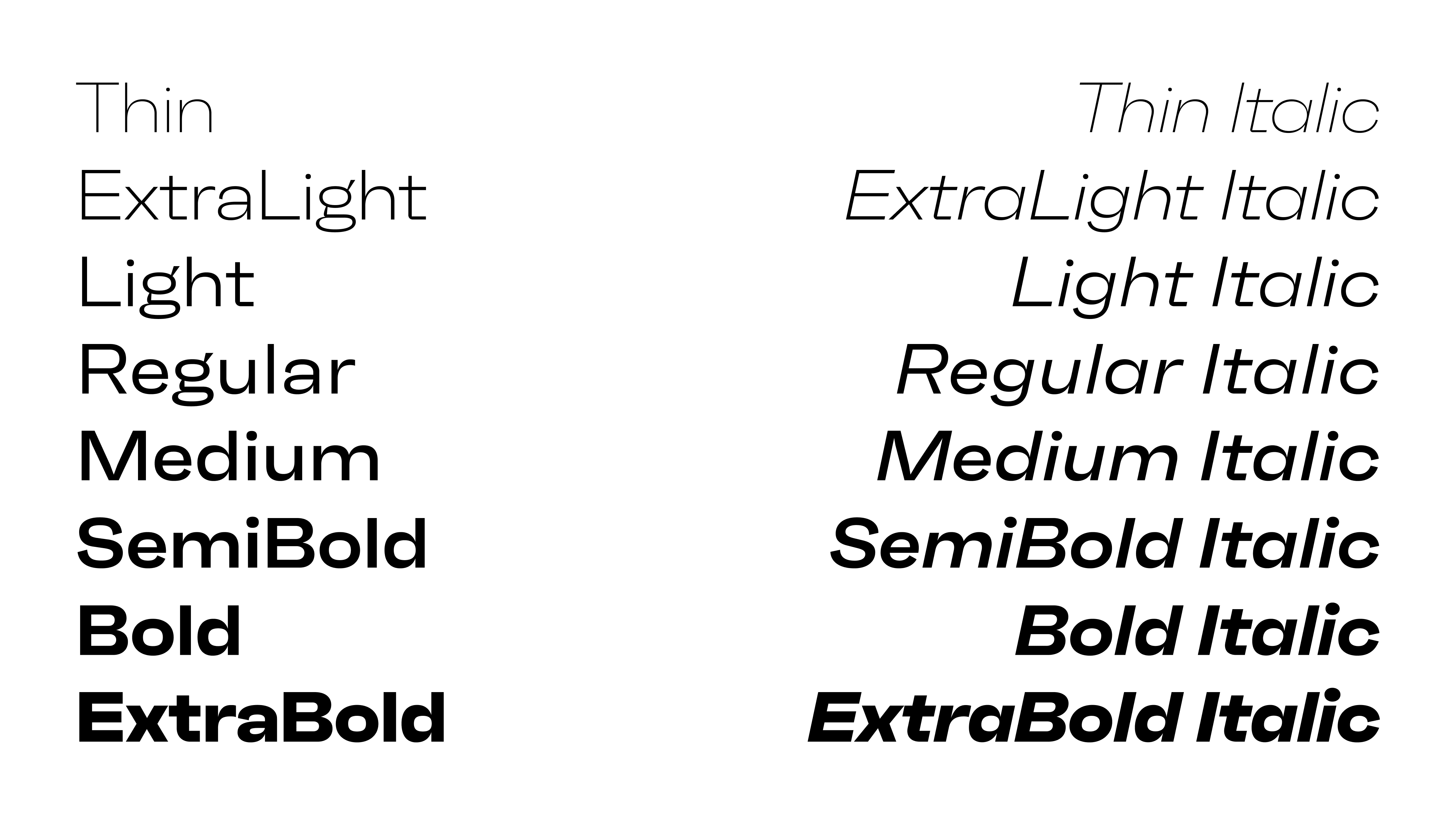 Neue Faktum Extended list of styles