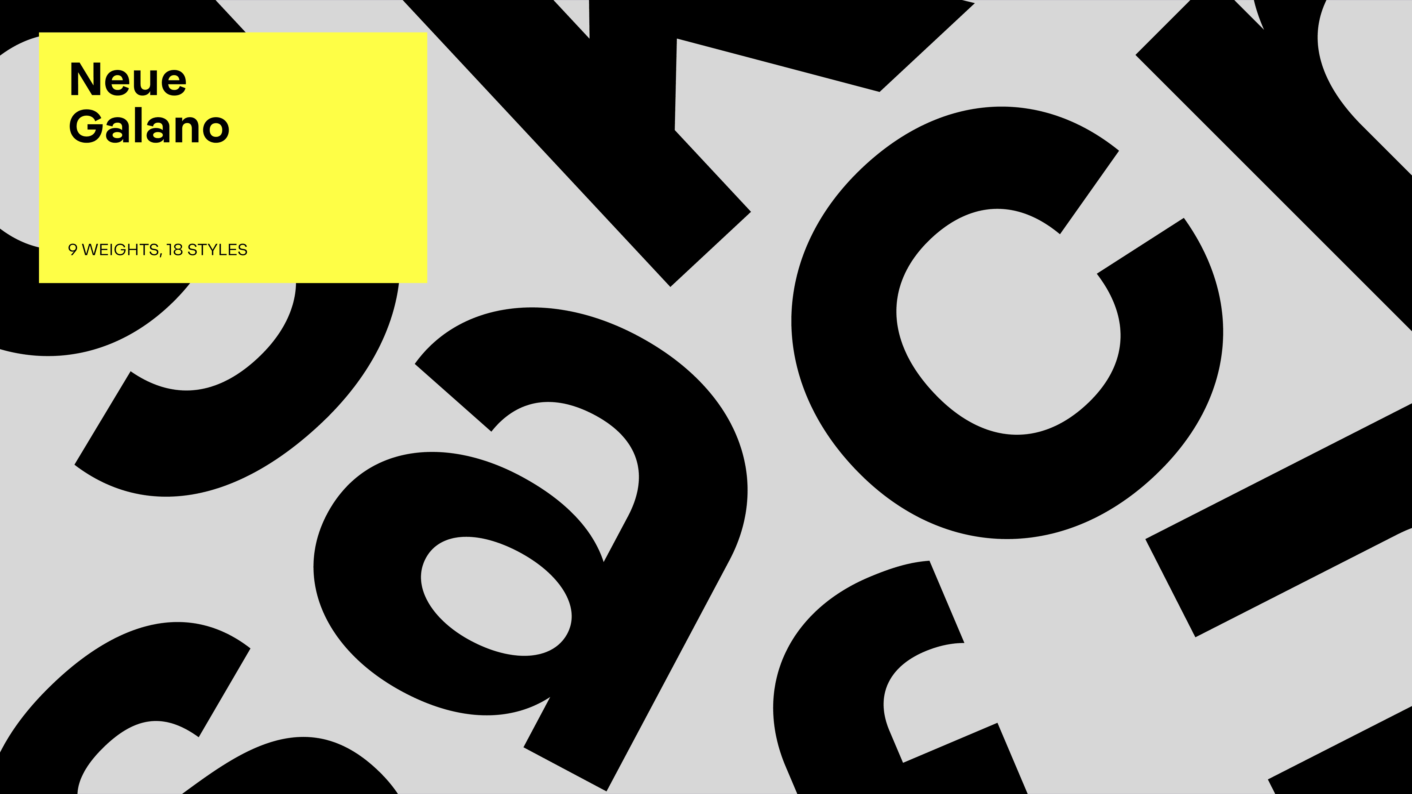 Neue Galano list of styles