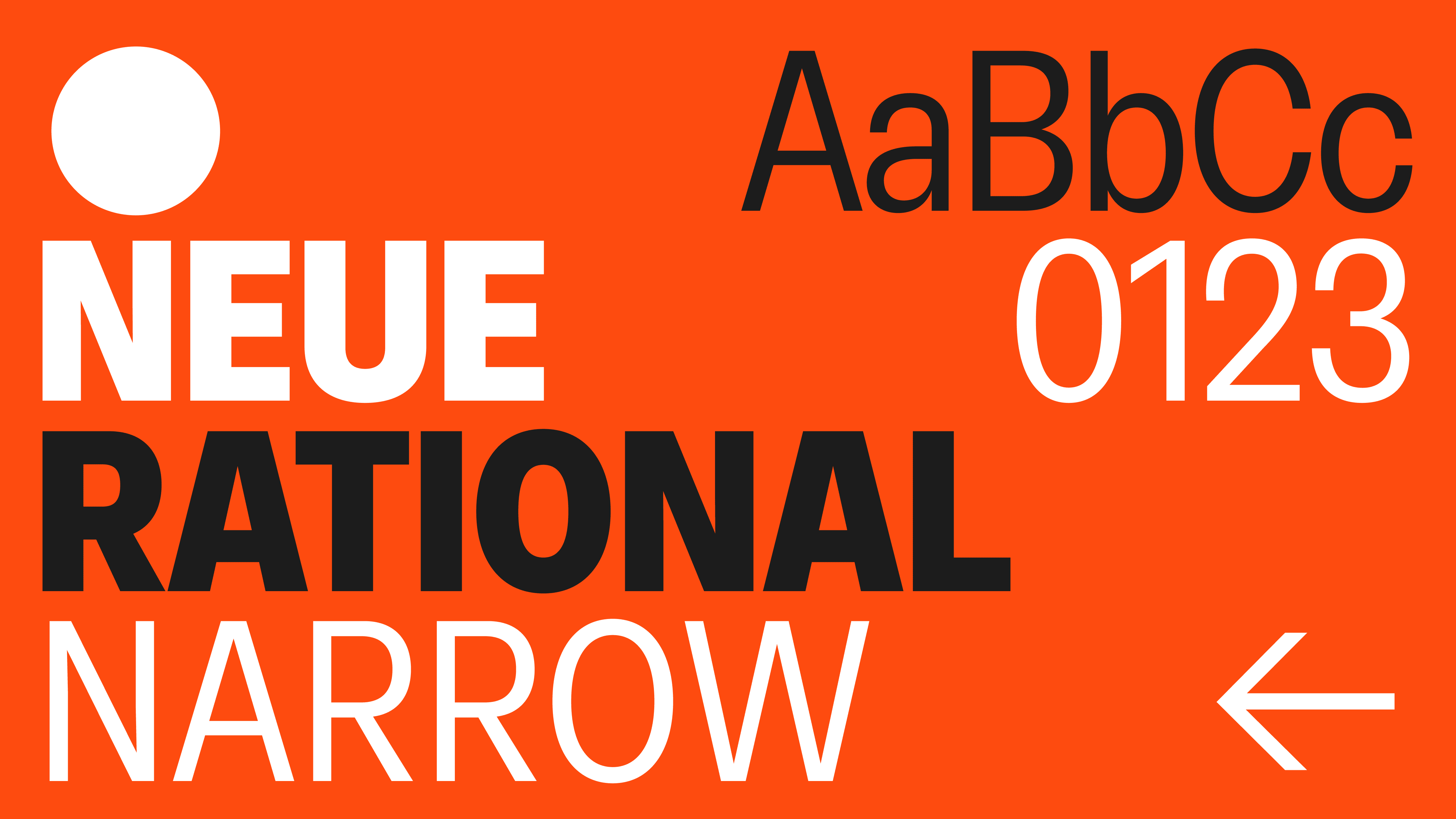 Neue Rational Narrow list of styles