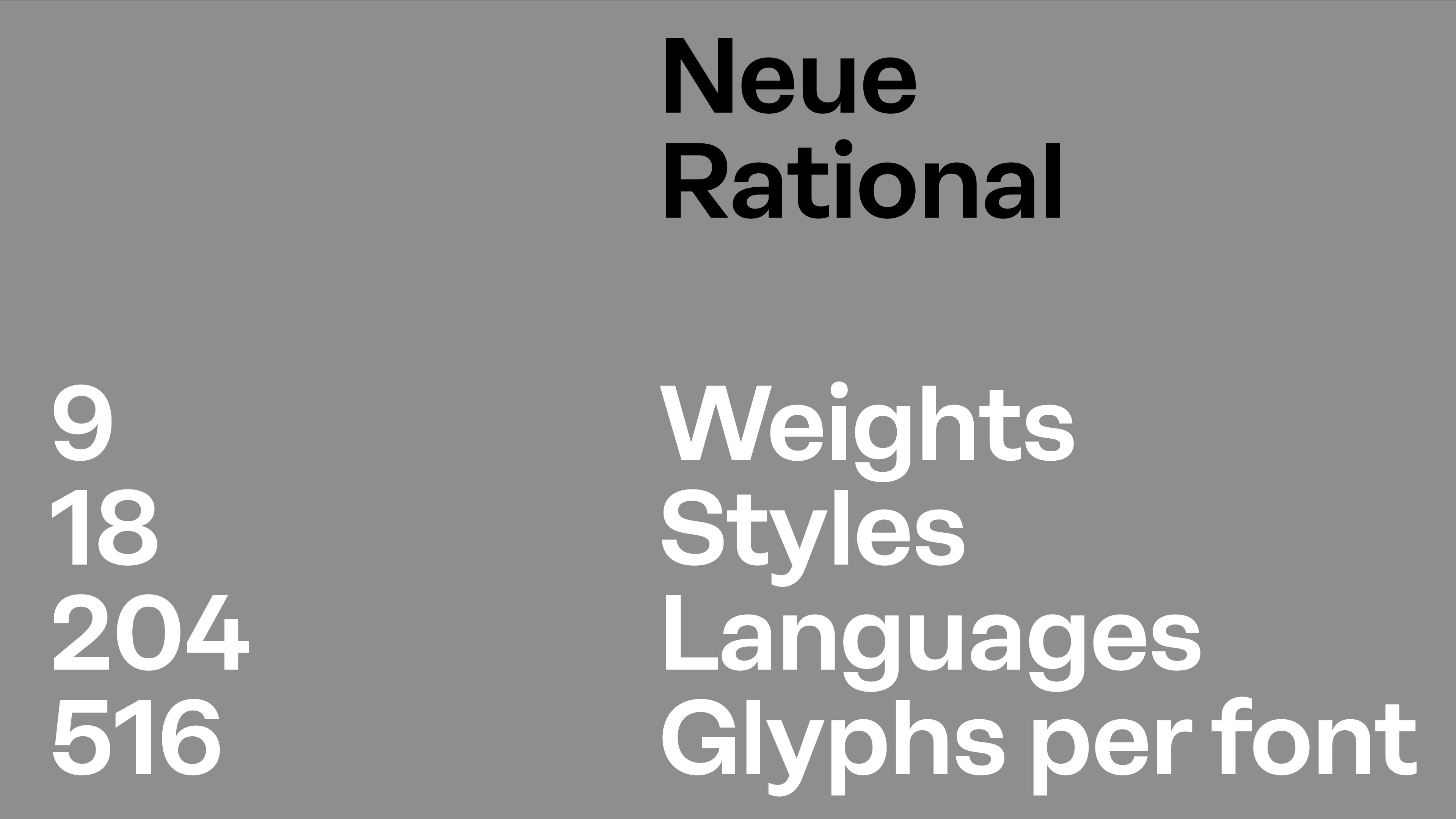 Type Specimen Rational Example Neue Rational Type Specimen and License Purchase – Studio Rene Bieder