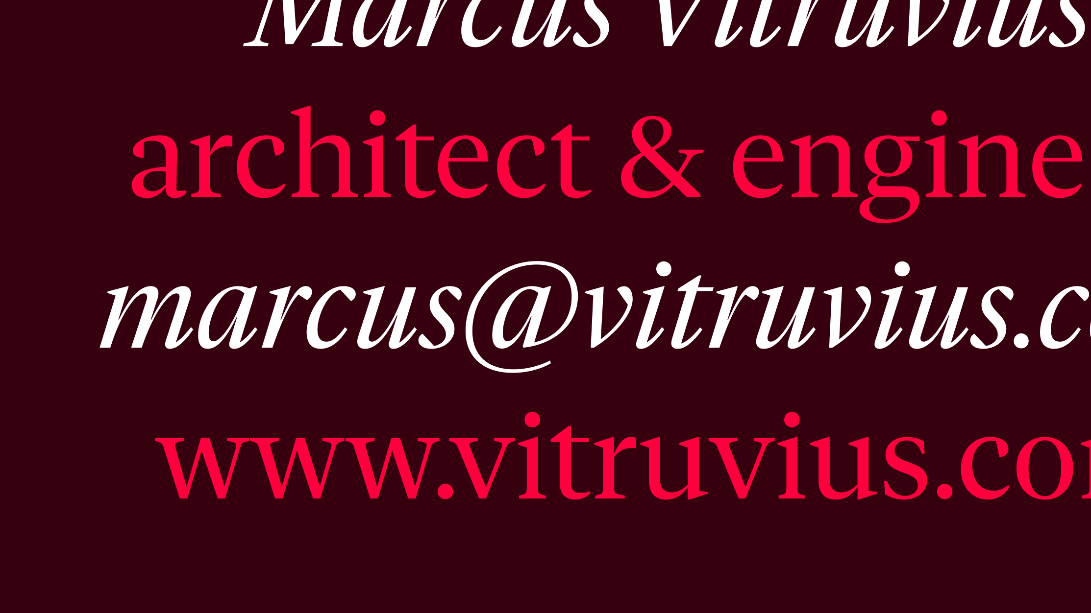 Vitruv Headline list of styles